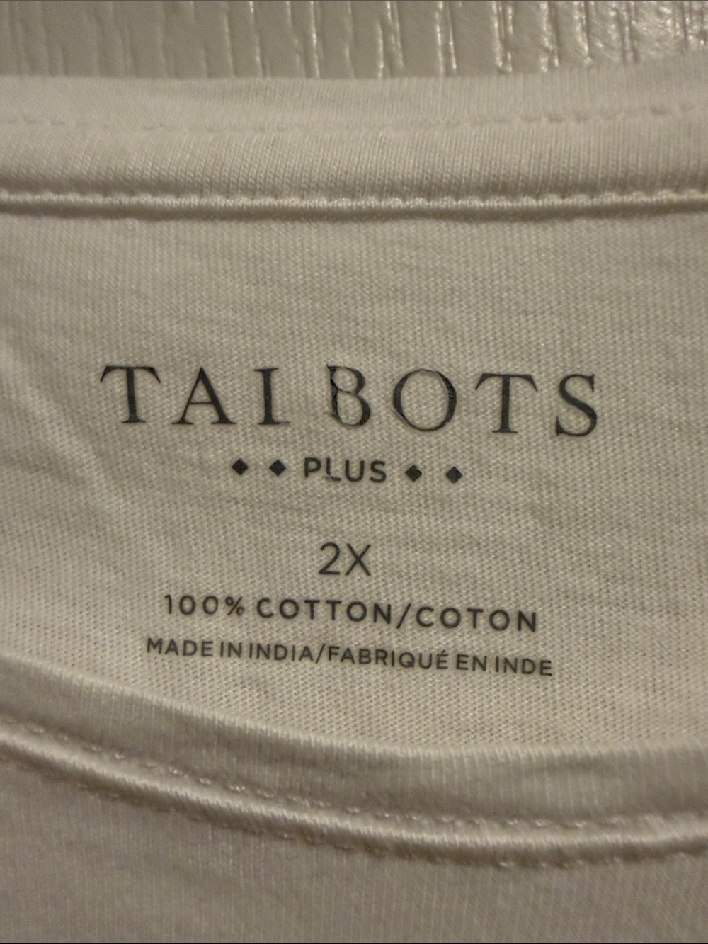 Talbots White Tee with Light Blue Sequin Seahorses and Starfish - Picture 4 of 6